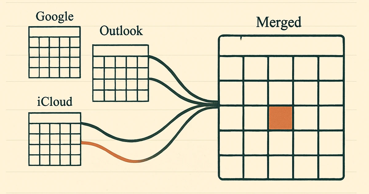 Merge calendars from different providers