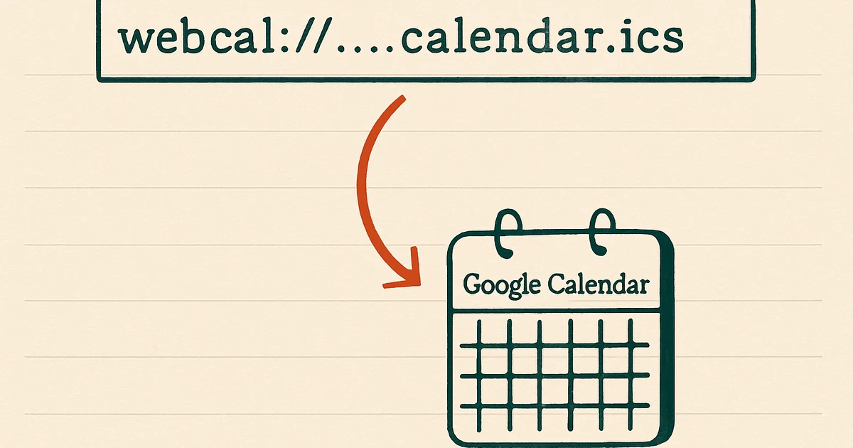Subscribe to ICS calendar in Google Calendar